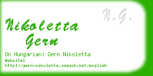 nikoletta gern business card